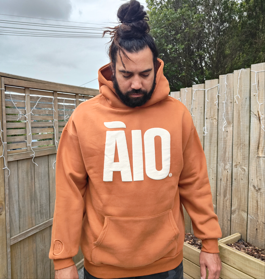 Burnt Orange Unisex Oversized Āio Hoodie